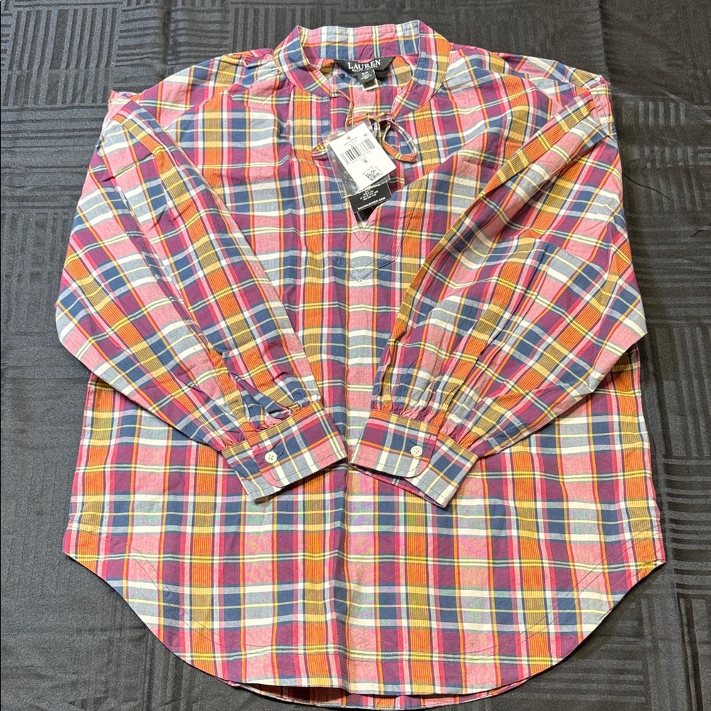 Ralph Lauren Women’s Multi Color Plaid Long Sleeve- Size Small